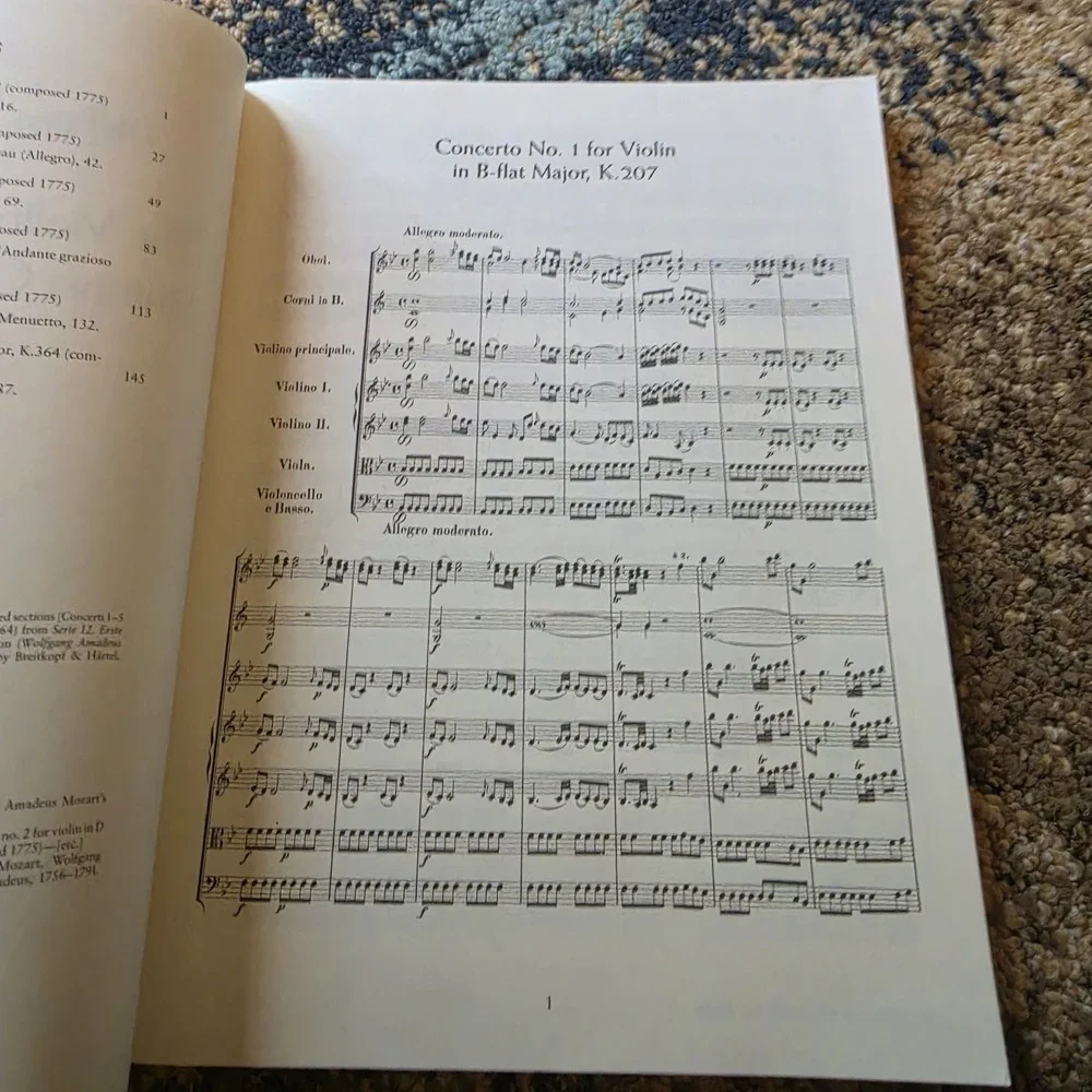 Mozart Violin Concerti and the Sinfonia Concertante, 9780486251691 Vintage 1986